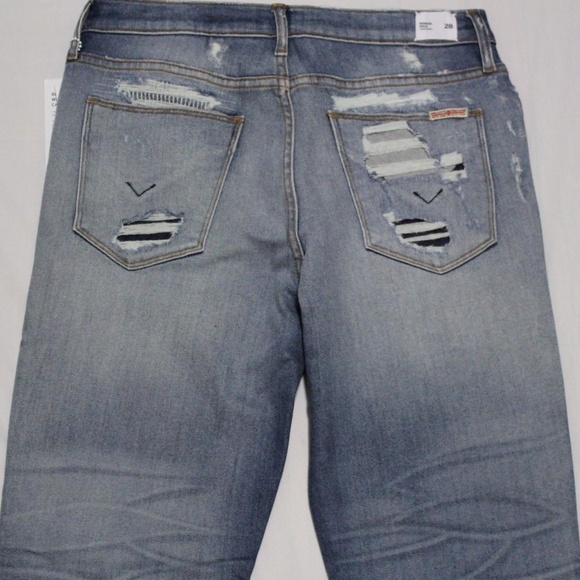 $265 HUDSON NICO SOUTHPAW SHREDDED SKINNY JEANS - Picture 4 of 7